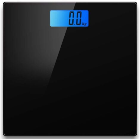 electronic digital bathroom scale 28x28cm with weight management and backlit display 180 kg max…
