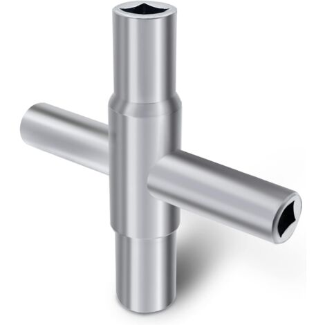 4-way bleed key made of silver steel for hose and faucet (1/5)
