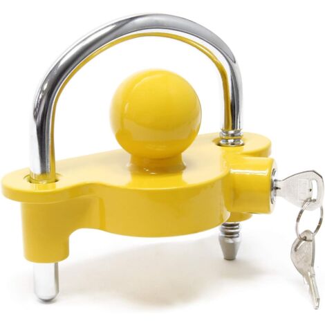 Trailer Anti-Theft Device with Ring Security Padlock for Caravans, 50mm Coupling Head Entry