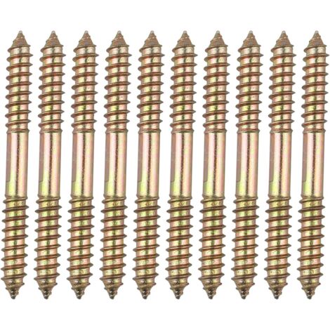 10 dowel furniture fixing screws – M8 x 80 mm double head – wood to wood (1/5)