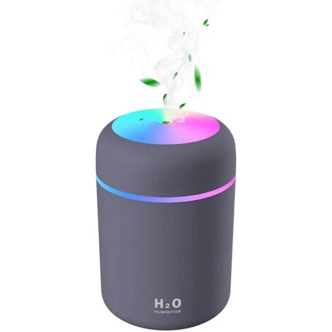 Mini Ultrasonic USB Humidifier with 7 Breathing Light Colors, Auto Shut-off, 2 Mist Modes, for Bedroom, Office, Car, Home, Baby (Pink) (1/5)