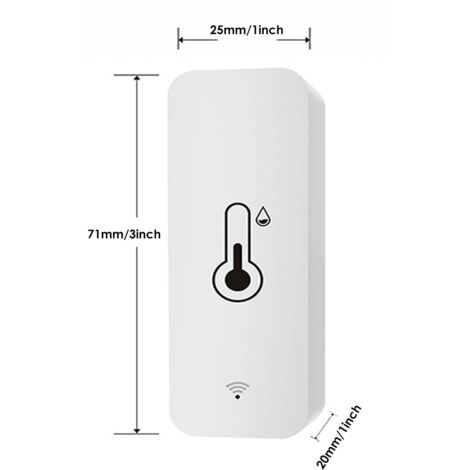WiFi Thermometer Hygrometer Sensor, Wireless Temperature and Humidity Monitor for Home, Real-time Remote Monitoring, Smart Thermohygrometer with Data Storage