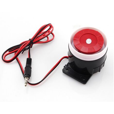 Mini Red Wire Siren Sound Alarm System Sounder for Home Security Siren 120dB DC 12V Sound Alarm