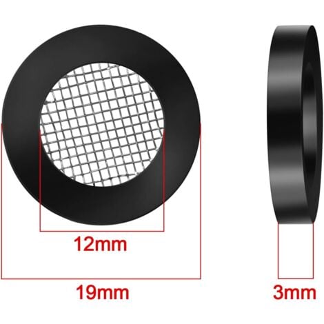 20pcs O-ring seal, shower head mesh filter, stainless steel gasket, rubber washer with 40 mesh for 1/2 inch shower heads