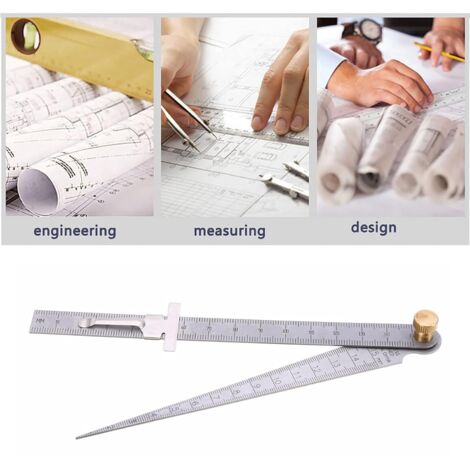Engineering Gap Ruler Taper Gauge, Wedge, Feeler Gauge, Hole Gap Ruler, Stainless Steel ...