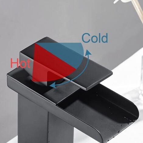 Bathroom Faucet, Matte Black, Basin Faucet, Countertop Washbasin Mixer, Hand Wash Mixer, Stainless Steel, Anti-Oxidation, Lead Free