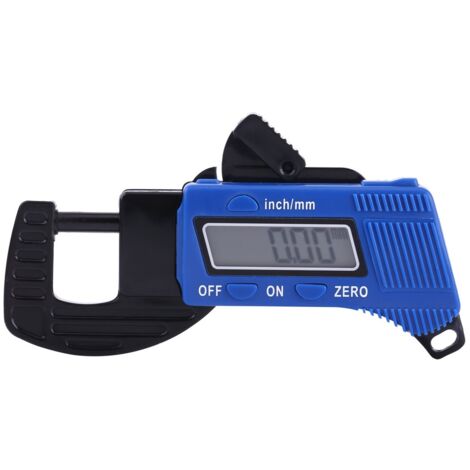 Pack of 0-12mm digital thickness gauge, large LCD display, thickness gauge measures with high precision, measuring range: 0-12mm (battery not included).