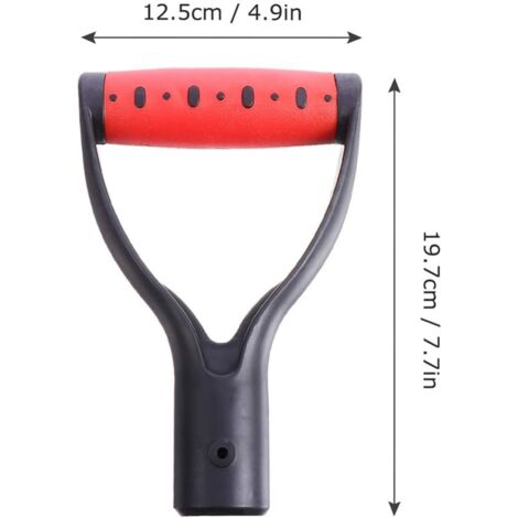 2pcs D-shaped Plastic Snow Shovel Handle Grip Spade Forks Replacement Sleeves Digging and Raking Tool Garden Accessories