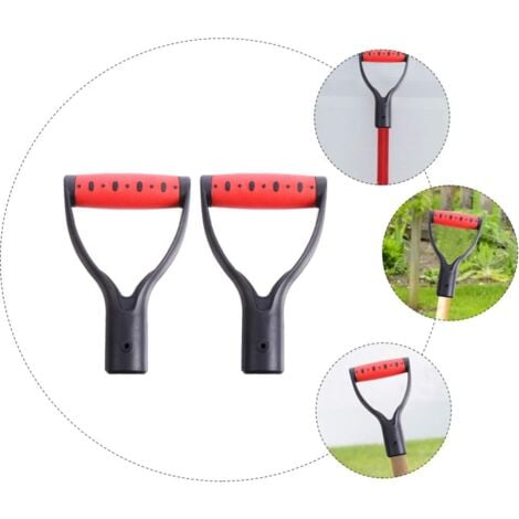 2pcs D-shaped Plastic Snow Shovel Handle Grip Spade Forks Replacement Sleeves Digging and Raking Tool Garden Accessories