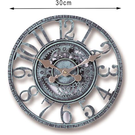 Large Retro Garden Clock – Weatherproof – Bathroom Clock – Vintage Decor – Non Ticking
