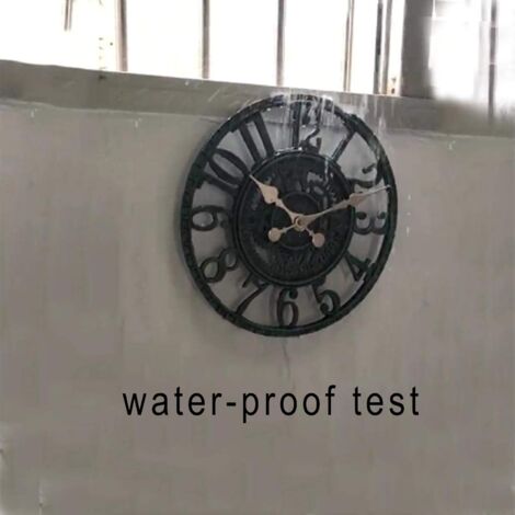 Large Retro Garden Clock – Weatherproof – Bathroom Clock – Vintage Decor – Non Ticking
