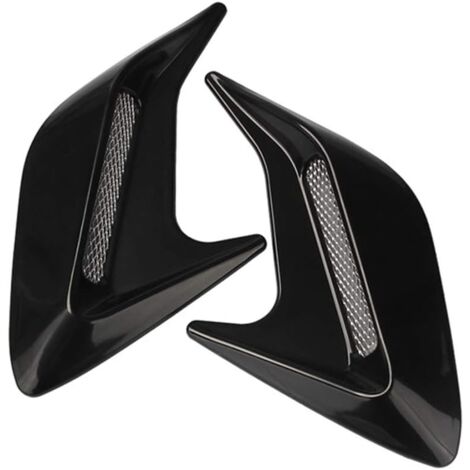 Car Hood Air Intake, Car Hood Air Intake Air Flow Vent Cover, Air Intake Flow Vent, Shark Gills Outlet Decorative Sticker, (Black) (1/4)