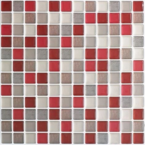 3D Mosaic Self Adhesive Wall Tiles Waterproof Self Adhesive 9.3" x 9.3" for Kitchen Bathroom 4 Pack