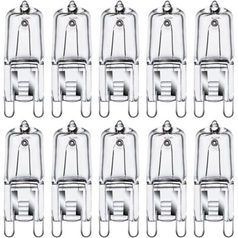 G9 halogen lamps, G9, 35 W, G9 capsule bulbs, 230 V, 2800 K, dimmable, warm white, 10 pieces (1/5)