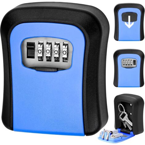 Secure Key Box with 4 Digit Code, Waterproof Wall Mounted Key Box, Key ...