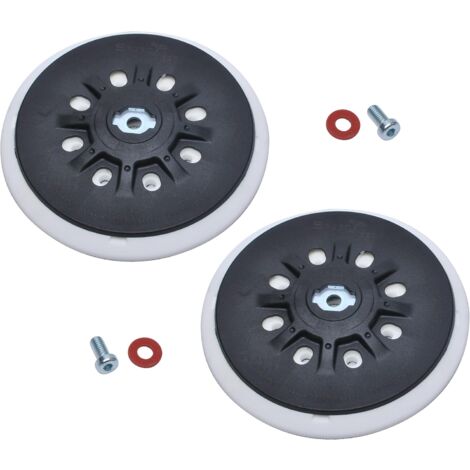 150 mm 8-hole sanding pad compatible with Bosch eccentric sanders ETS 150, ETS EC 150, LEX 150, WTS 150/7 498987 (soft), 2 pieces (1/4)