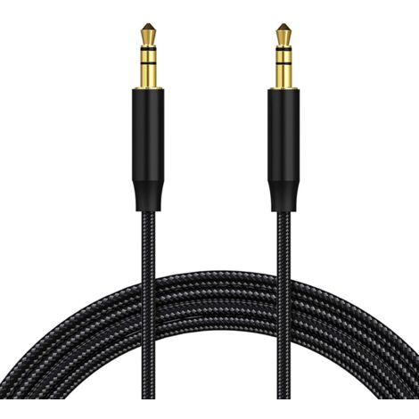 Audio Jack Cable, Aux Auxiliary Cable, 3.5mm Male to Male Nylon Stereo Audio Cable for Headphones, iPod, iPhone, iPad, HiFi, Tablet, Car Stereo, Smartphones, MP3, Car - 1m (1/5)