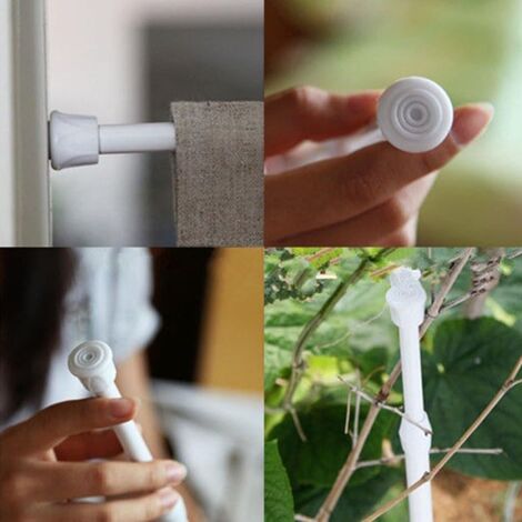 Extendable Curtain Rod, Extendable Tension Rod, Easy to Install for Net Curtains, Extendable Telescopic Rods for Shower Curtain, Bathtub, Door Cabinets