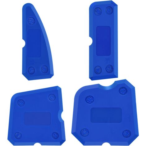 4-piece silicone sealing tool set, joint smoother set for sealing silicone sealing joints (blue) (1/5)