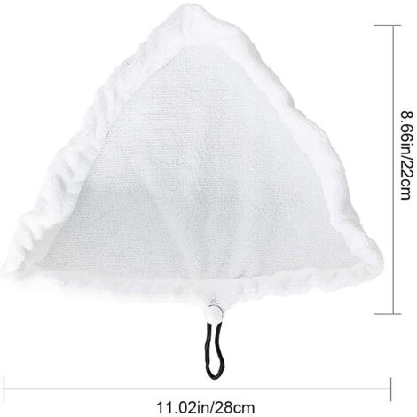 4-Piece Triangular Microfiber Steam Mop for H2O, X5, S302, S001 Mop