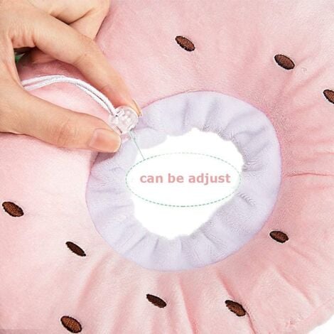 Collars for Cats and Dogs, Protective Collar, Comfortable, Adjustable, Post-Surgical Collar Recovery, Anti-Bite Protection (Strawberries, M)