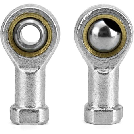 2 pieces 8 mm end joint bearings M8 x 1.25, internal thread, self-lubricating