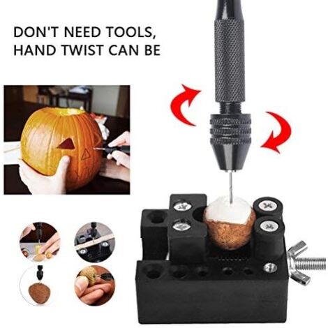 Pyrography Bit Mini Hand Drill Twist Drill + 25 Micro Cordless Twist Drill Bits ...