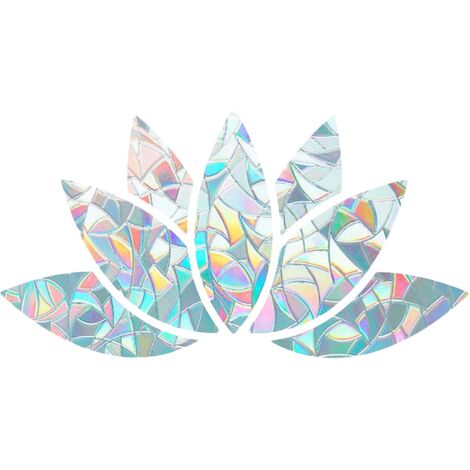2pcs Diamond Window Stickers Bird Alarm Glass Stickers Anti-Collision Rainbow Suncatcher Film (1/5)