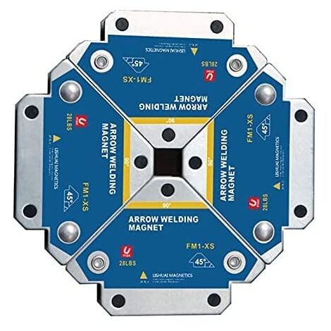 Soldering Magnet, 4pcs Welding Magnet Holding Force 13kg Welding Assisting Square Magnetic Positioner 45° 90° 135° Multi-Angle Auxiliary Positioning Tools