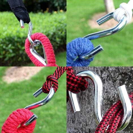 4 Pack Heavy Duty 304 Stainless Steel S Hooks, 3 Inch S Hooks for Hammock Swings, Industrial Grade All Purpose Hooks