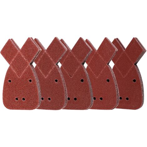 50pcs Triangular Sanding Sheets Sandpaper 4 Holes 40/60/80/120/240 Grit for Polishing Machine/Black Rust Removal (1/5)
