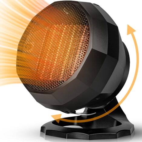 1800W Space Heater, PTC Ceramic Fan Heater, Electric Heater, Smart Thermostat, Three Heating Settings, Bathroom Heater Fan for Hoom Bathroom (Black)