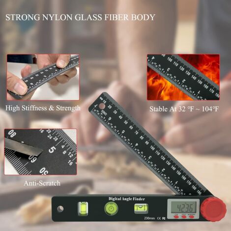 Digital Angle Ruler, Protractor, Ruler, Spirit Level, Digital ...