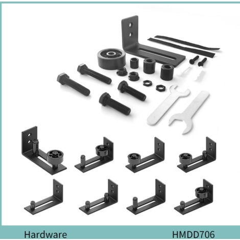 Sliding Door Floor Guide, 8-in-1 Barn Door Floor Guide, Adjustable Roller Floor Guide for Sliding Doors