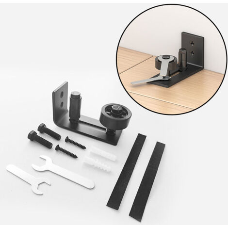 Sliding Door Floor Guide, 8-in-1 Barn Door Floor Guide, Adjustable Roller Floor Guide for Sliding Doors