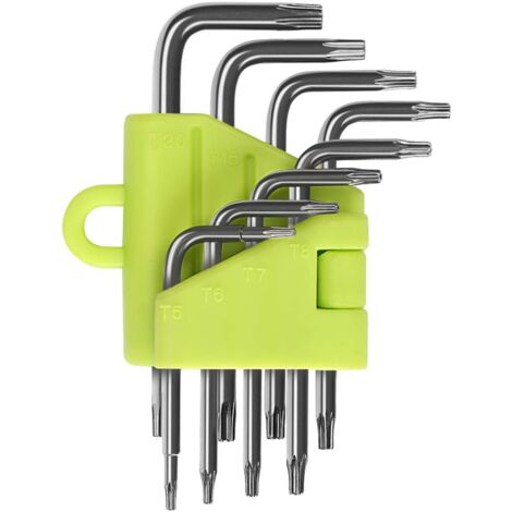 Torx L-Key, 8-Piece Torx Allen Key Set, Star Screwdriver T5 T6 T7 T8 T9 T10 T15 T20, Wrench Sets Hand Tools Torx Allen Key (1/5)
