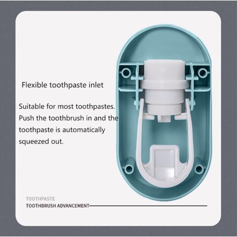 2 Pcs Wall Mounted Hands Free Automatic Toothpaste Dispenser Set, Automatic Toothpaste Squeezer, Multifunctional Wall Mounted Bathroom Accessories Set - Waterproof and Dustproof
