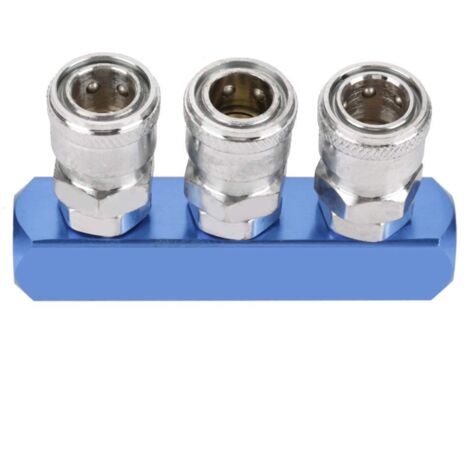 12 mm straight pneumatic hose connector, PT1/4 inch quick air hose fitting (3-way) (1/5)