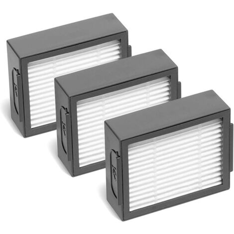 Pack 3 filters for Roomba E5 / i7 / e5154 / e5158. Replacement filter pack for E5 E6 i7 i7+ Plus. Replacement with three filters