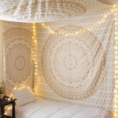 Indian Mandala Tapestry, Wall Hanging, Bohemian Decoration, Tapestry, Wall Hanging, Bohemian Chic, Wall Sheet, Aesthetic Mandala Wall, Large Fabric Mandala Wall