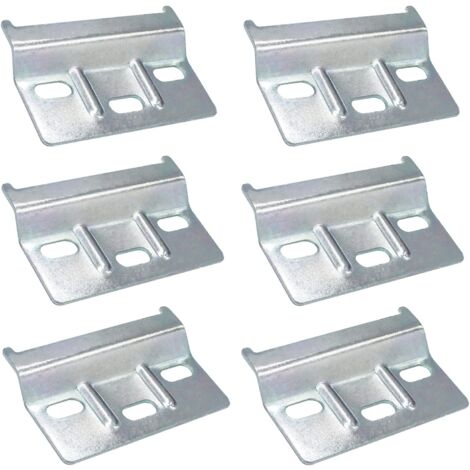 6pcs Furniture Hanging Rail 64mm Kitchen Cabinets Cupboards Furniture Wardrobes Hanging Rail Fixing Plate Support Cabinets Furniture (1/5)