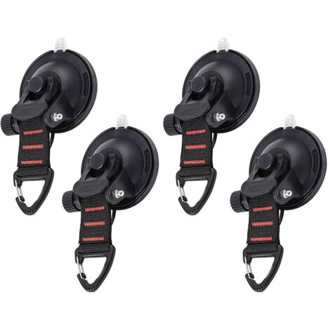 Pack of suction cup anchor lashing hook attachment, washable anchor suction cups, versatile for car side awning, boat, camping tarpaulin (1/5)
