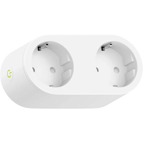 Connected socket (Type F), intelligent socket compatible with Apple HomeKit, Siri, Alexa, Google Home and Google Nest, programmable WiFi socket with voice command and remote control (1 piece)