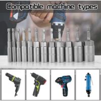 5Pc 6-13Mm Socket Magnetic Nut Screwdriver 1/4\" Hex Shank Electric Drill Bit 5pcs 10mm
