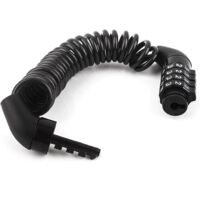 Anti-theft bicycle lock cable with 4-digit smart code and bicycle holder, 150 cm long for bicycle/scooter/bicycle gate/helmet, black