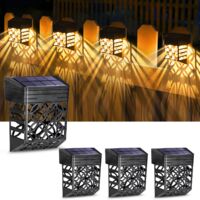 4 Pack Solar Light Outdoor IP54 Waterproof Warm White LED Pattern Outdoor Solar Lamp for Garden Patio Yard Lawn Driveway