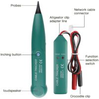 MASO Network Cable Tester - Wire Tracker With Sender & Receiver For Telephone & Network Lines