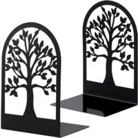 Metal Bookends for Books, Scratch-Resistant Book Holders for Office, School and Home, Book Dividers, CDs, File Holders for Offices (1 Pair)