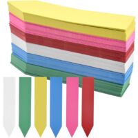 Plant labels, 120 pieces 10 x 2 cm garden labels, plastic garden markings, waterproof garden labels, waterproof kindergarten markings in 6 colors
