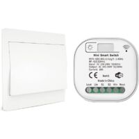 RF433 and WiFi Light Switch with Wireless Remote Control, No Battery, No Wiring and No Hub Required, Compatible with Alexa Google Home Tuya Smart Life APP, 1 Switch 1 Receiver Kit